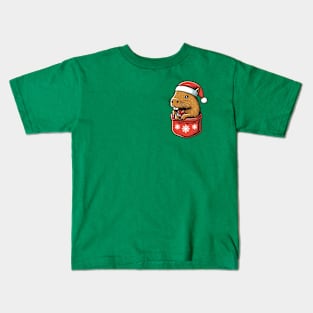 Cute Capybaras Christmas Holiday Kids T-Shirt